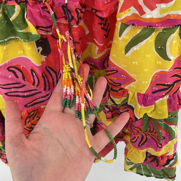 FARM RIO FRUIT DREAM RUFFLE MINI COTTON DRESS - Picture 5 of 6